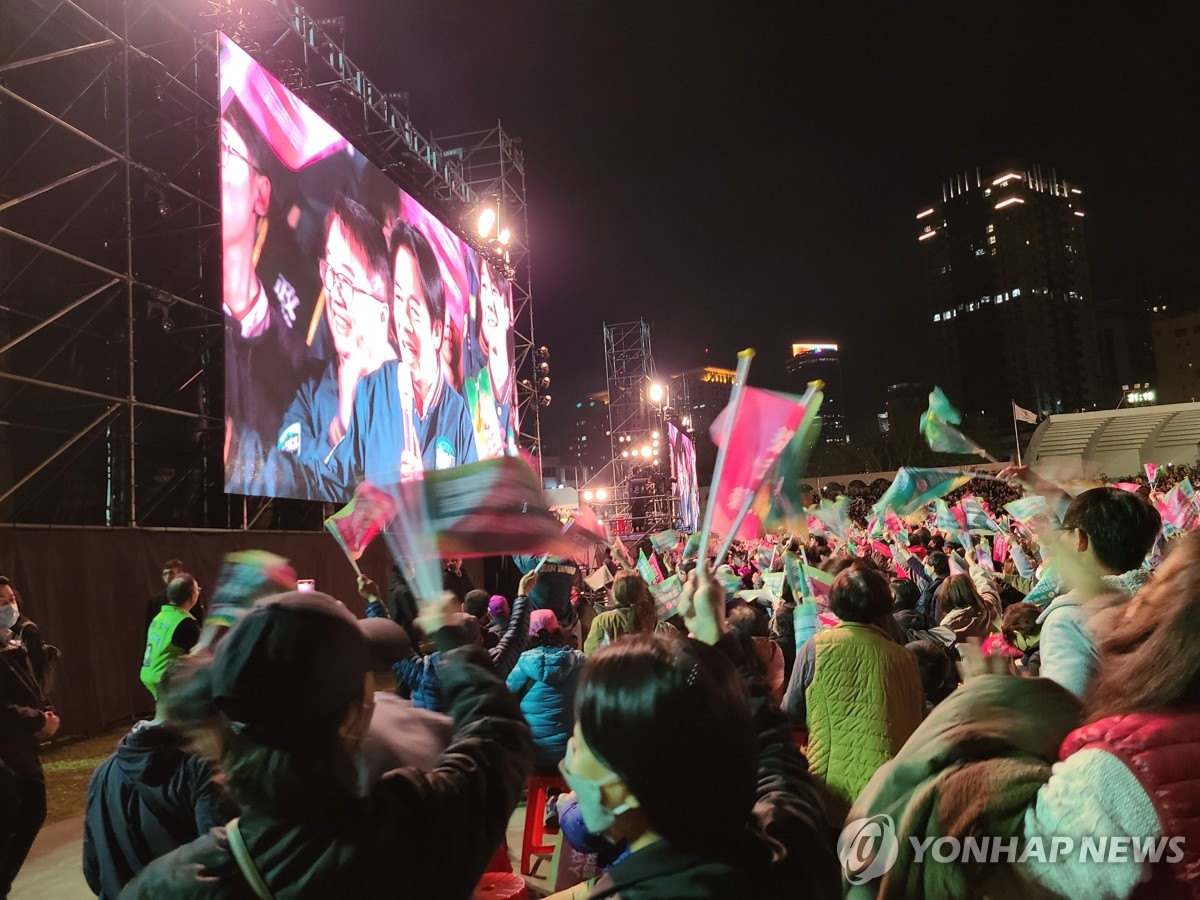 [르포] "세계가 대만 지켜보고 있다"…달아오른 대만 대선 전야(종합)