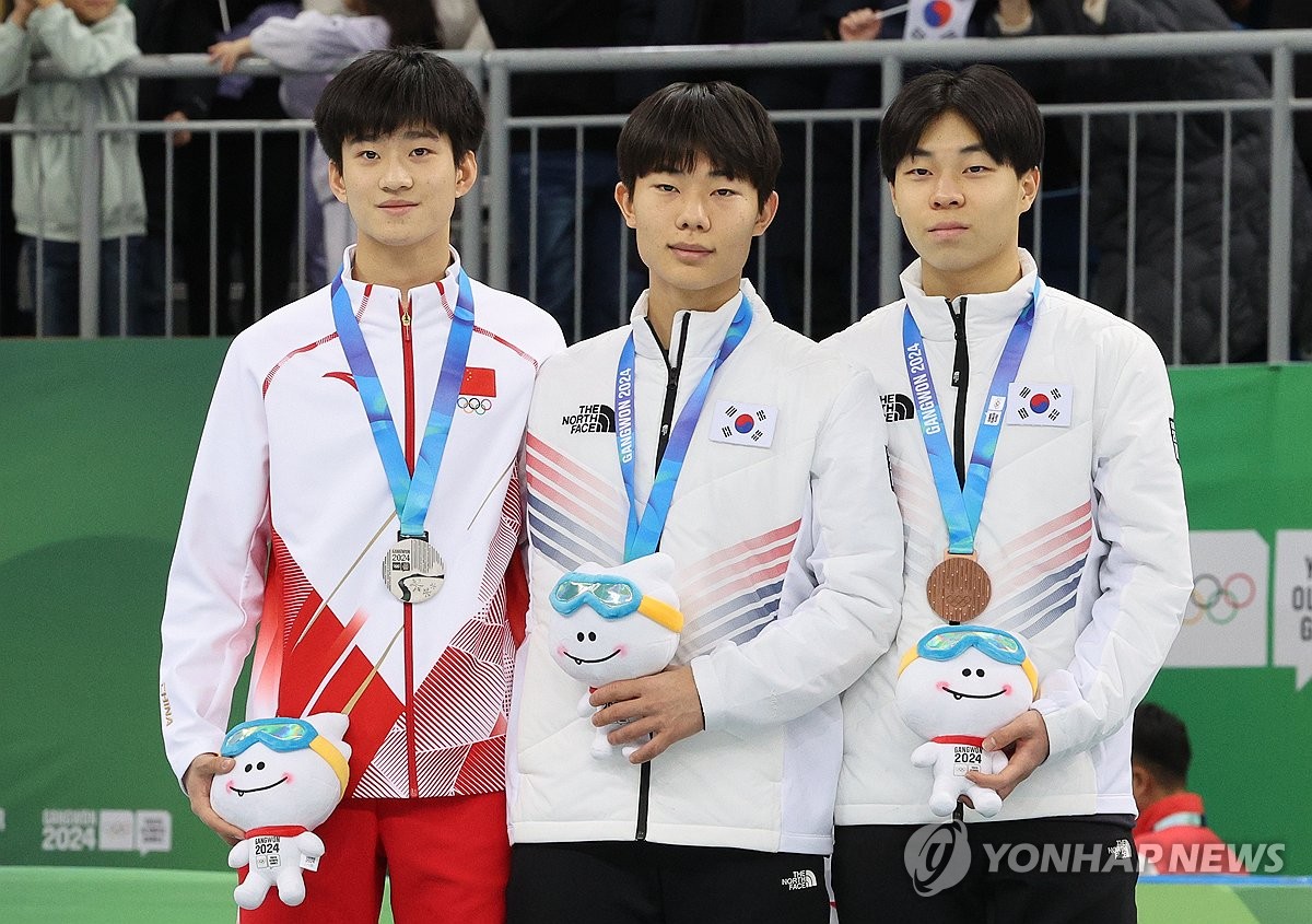 [청소년올림픽] 쇼트트랙 주재희 남자 1,500ｍ 우승…한국 첫 금메달(종합)