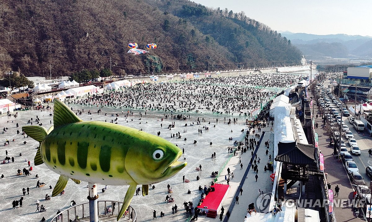 화천산천어축제 폐막 하루 앞두고 '절정'…13만명 운집