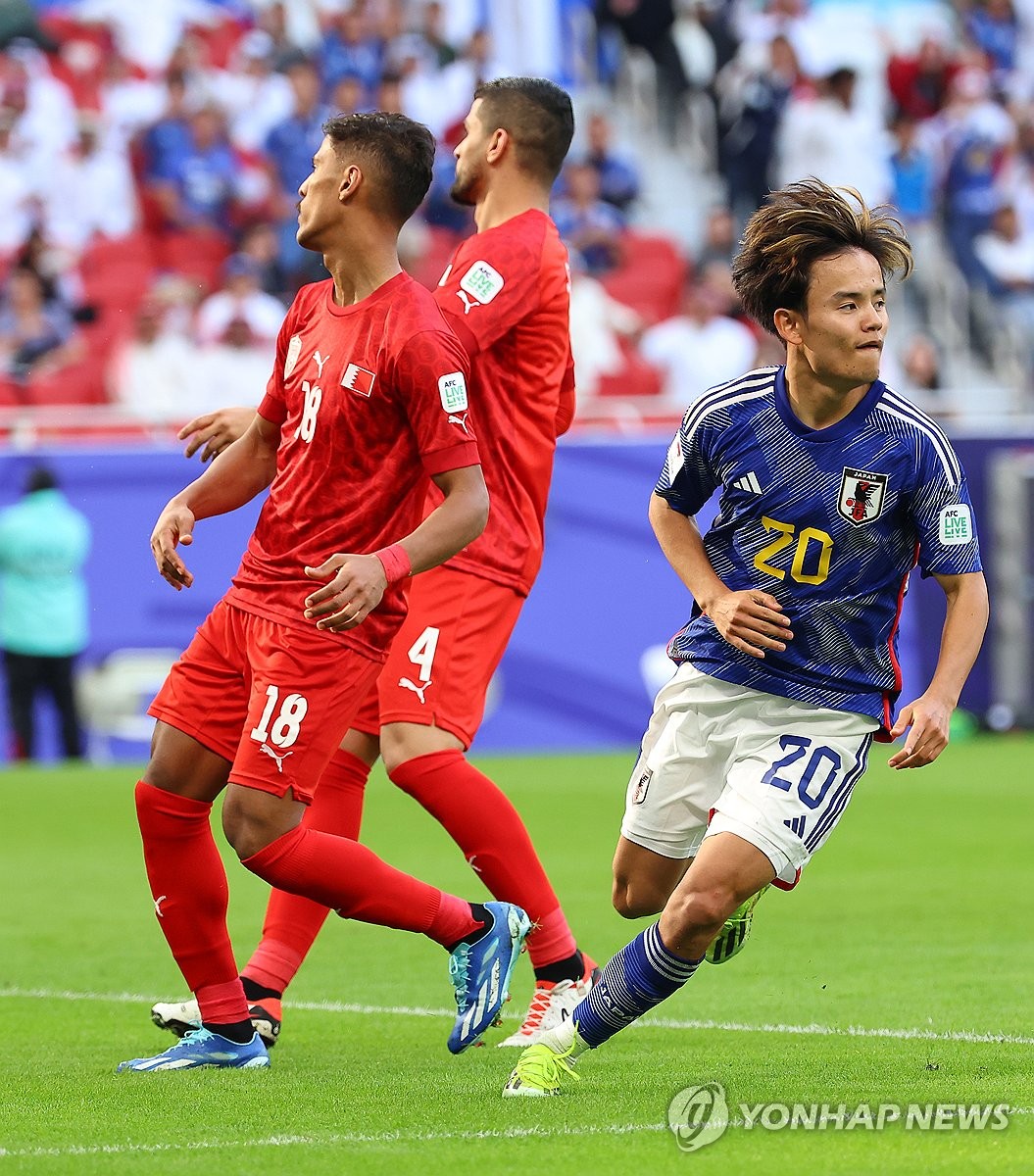 [아시안컵] 일본, 바레인 3-1 꺾고 8강행…우에다는 이강인 제치고 득점 2위(종합)