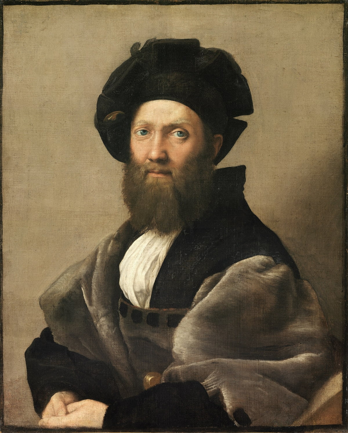 라파엘로의 '발다사레 카스틸리오네 백작'(1514~1515년경). 그가 남긴 최고의 초상화 중 하나다. 특유의 우아한 표현과 색채로 솔직하고 온화하면서도 현명하고 성실한 귀족 친구의 내면을 잘 표현해냈다. /루브르박물관