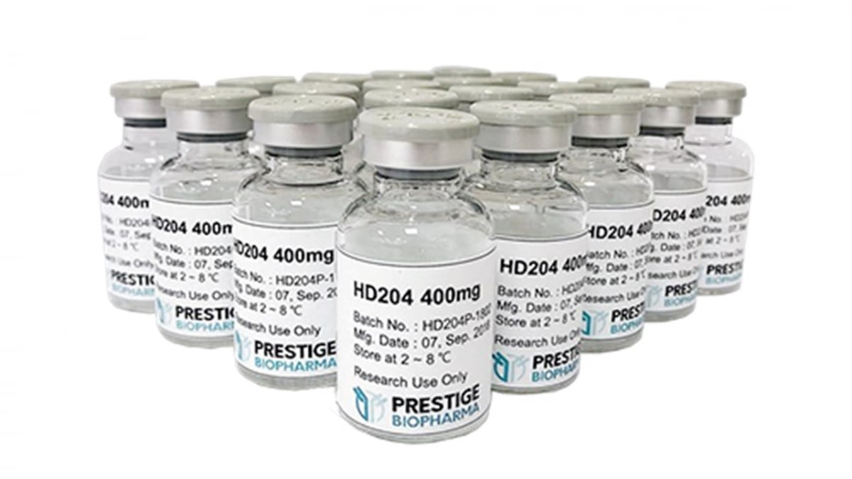 프레스티지바이오파마의 아바스틴 바이오시밀러 HD204. 프레스티지바이오파마 제공