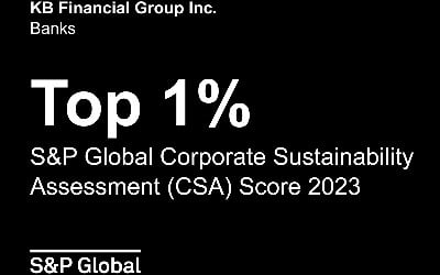 KB금융, S&P 글로벌 지속가능성 평가 '톱 1%' 선정