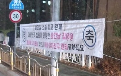 "상간남 김OO 보고 있나"…명절 현수막에 발칵 뒤집힌 동네