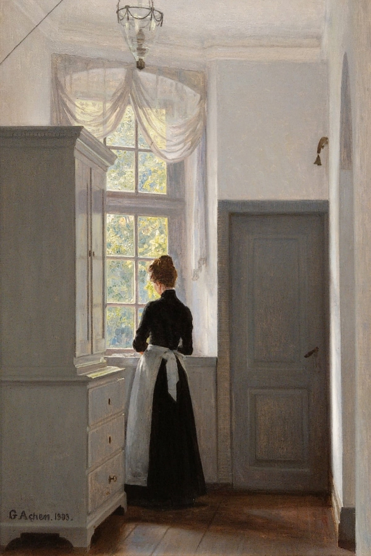 게오르그 아헨, ‘리슬런트 성의 꿈같은 창문’, 1903, 아로스 오르후스 쿤스트뮤지엄 소장