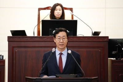 정명근 화성시장, 시의회 시정연설 통해 '시정운형 방향 제시'