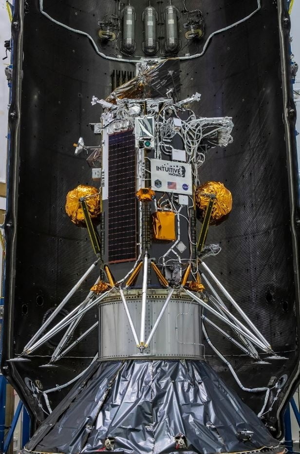 스페이스X 팰콘 9 로켓에 탑재된 오디세우스 / 사진=NASA