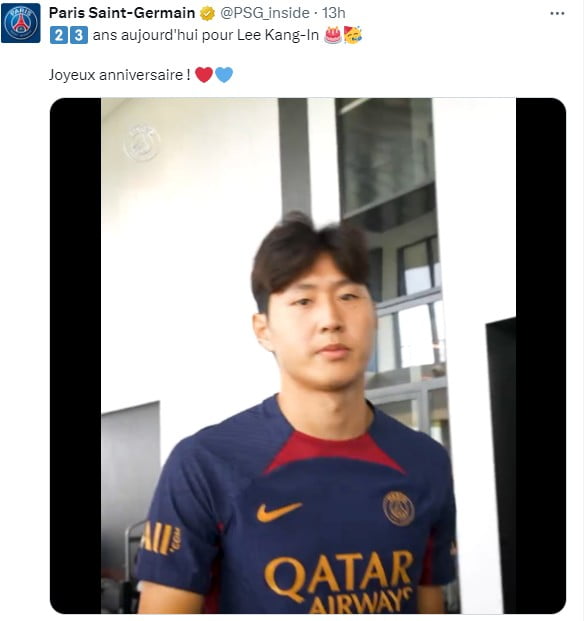 /사진=파리 생제르맹(PSG) 공식 엑스