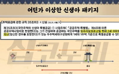 '신생아 특공' 당첨자는 '신생아 특례대출' 받을 수 없다고? [집코노미]