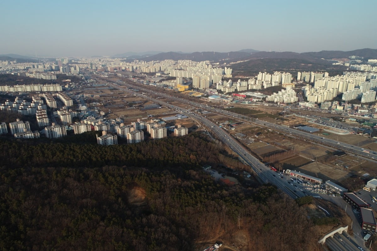 기흥구 보정동과 마북동 일원 경기용인플랫폼시티 사업 대상구역 전경. 한경DB