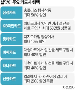 할인에 상품권까지…설 장보기 '꿀팁카드'는