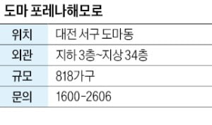 도마 포레나해모로, 대전 도마·변동지구 중심 818가구