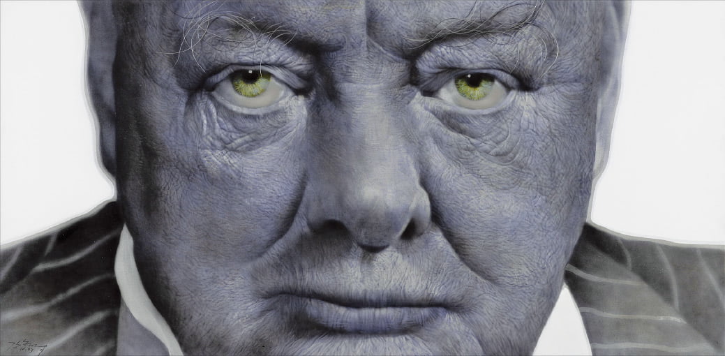 강형구 ‘처칠(Churchill)’(2016, 알루미늄에 유화)  레이빌리지 제공 