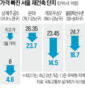 분담금 폭탄에 '휘청'…강남 재건축도 수억씩 빠졌다