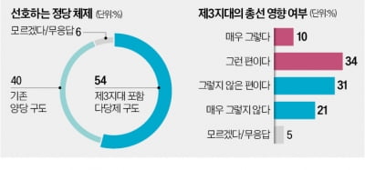 수도권 절반 "제3지대, 총선에 영향 안 미칠 것"