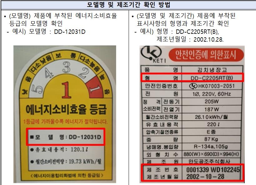 "리콜 대상 김치냉장고 화재 540건…1만여대 아직 남아"