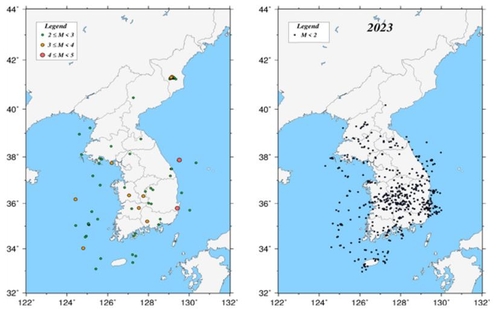 [고침] 사회(작년 지진 40% 더 많았다…동해 연속지진·北…)