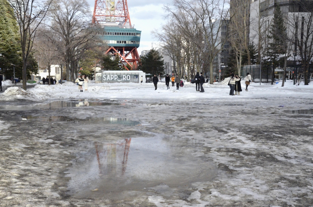 겨울인데 눈 녹는 日홋카이도…몬베쓰 17.1도 초여름 날씨
