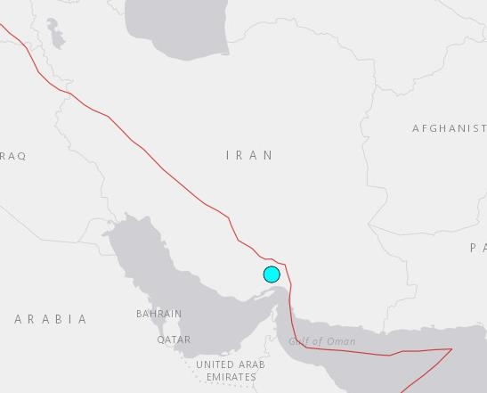 이란 남부 아덴만 부근서 규모 4.9 지진
