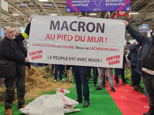 아수라장 된 프랑스 농업박람회…농민들 "마크롱 퇴진"(종합)
