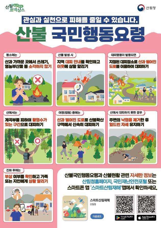 건조한 봄철 '산불 3배' 늘어…라이터 지참·주변 소각금지