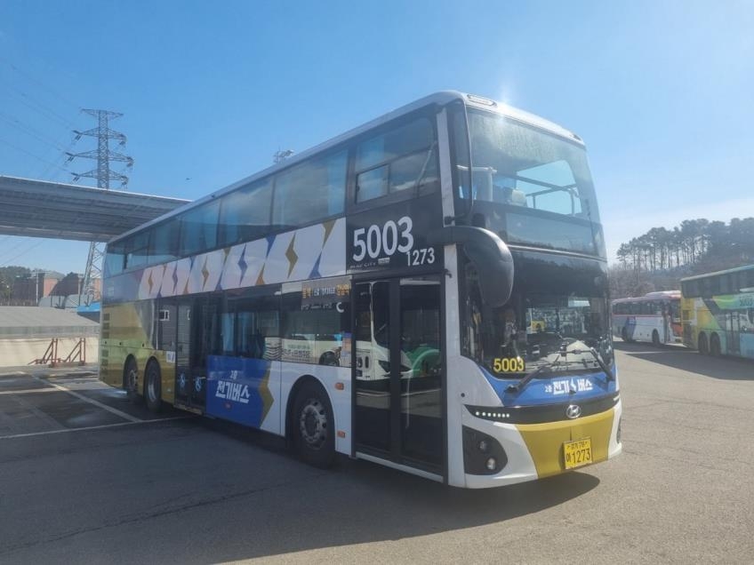 용인~서울 광역버스 노선에 2층 전기버스 14대 연내 추가 투입