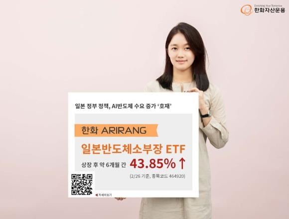 한화운용, 日반도체소부장 ETF 수익률 44%…"닛케이지수의 곱절"