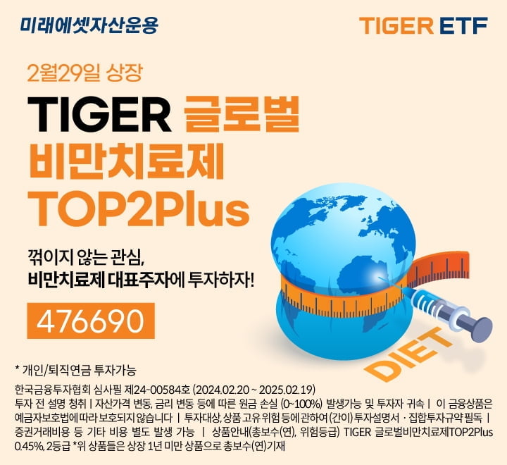 "톱2 비만치료제 담았다"…미래에셋운용, ETF 신규 상장