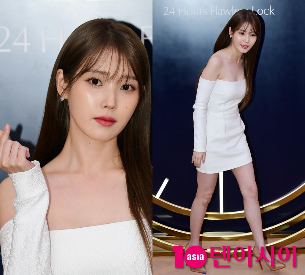 IU、果敢な露出にあらわれたボリューム、オフショルダーで誇った「清純美」