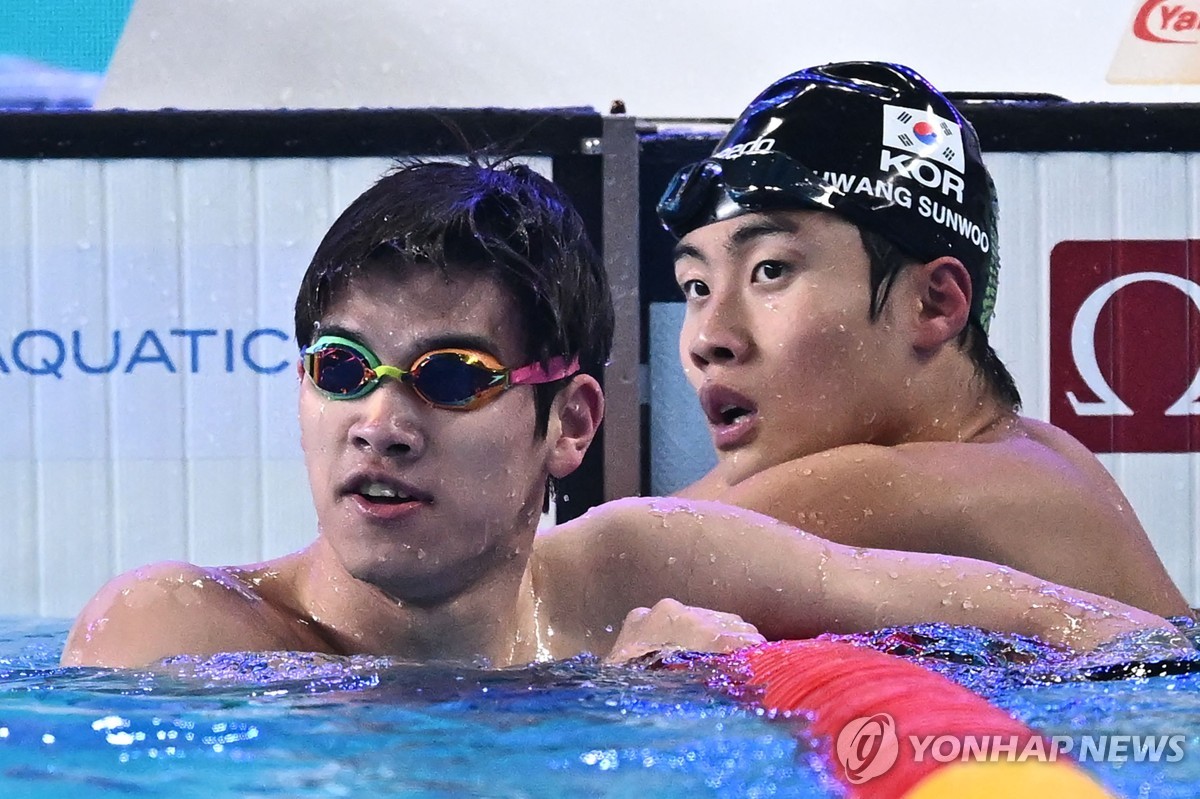 메달은 놓쳤지만…황선우, 자유형 100ｍ 한국 역대 최고 5위(종합)