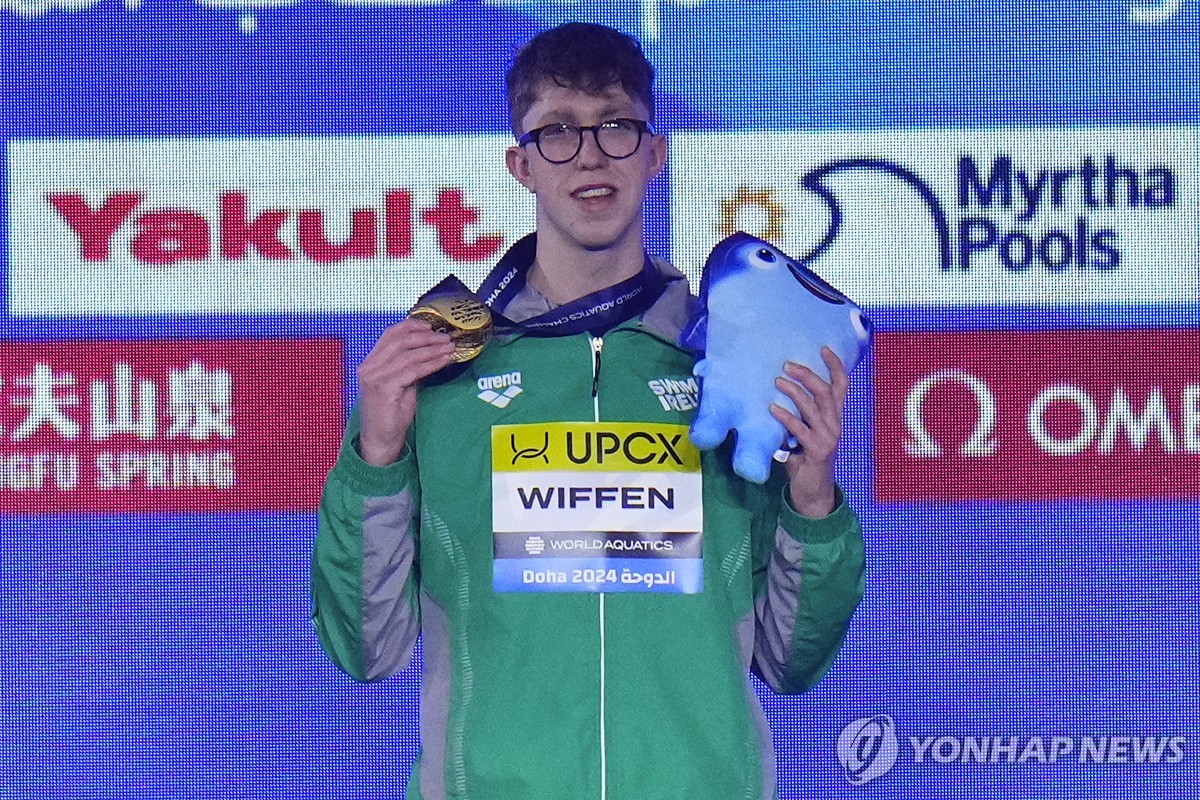 위펜, 남자 자유형 800ｍ 우승…아일랜드 수영 사상 첫 금메달