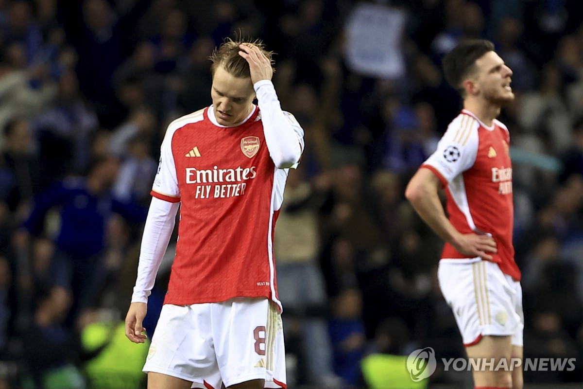 포르투, UCL 16강 1차전서 아스널에 1-0 승리…갈레누 극장골