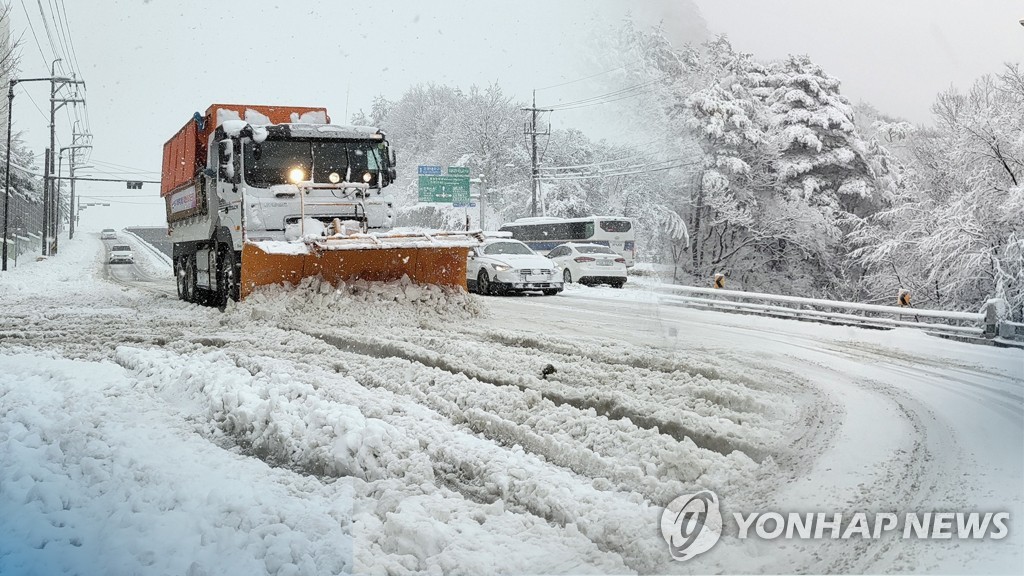 강원 향로봉 3.7cm 눈 쌓여…산지·동해안 최대 50㎝ 대설