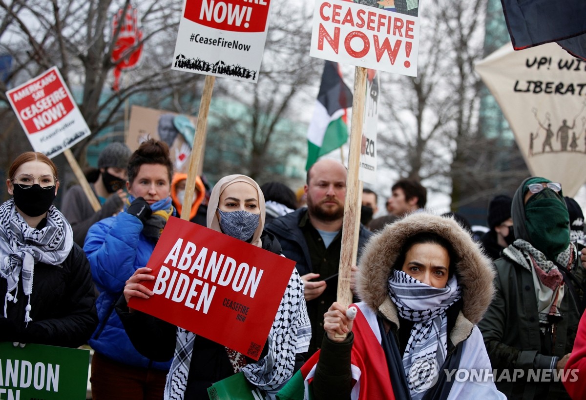 바이든의 이스라엘인 이례적 제재 까닭은…"아랍계 유권자 의식"