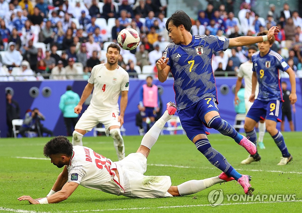 [아시안컵] '우승 후보' 일본, 이란에 1-2 역전패…8강서 탈락