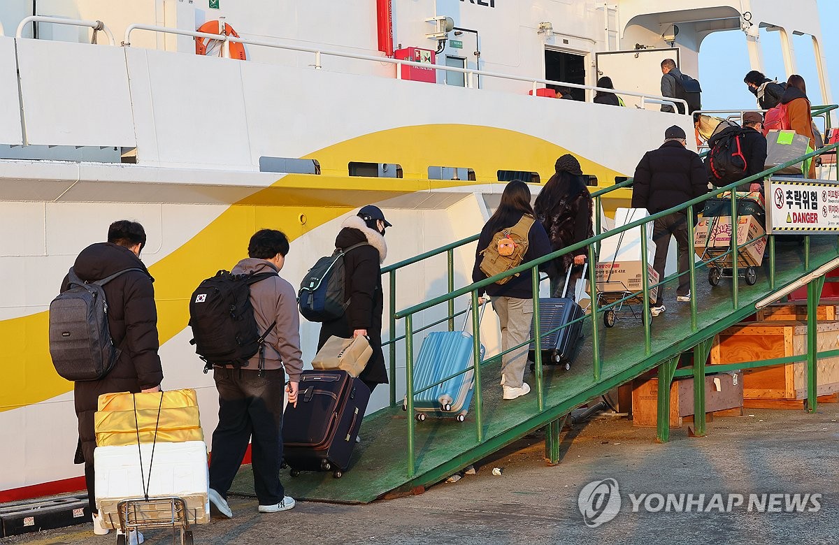 인천 여객선 모든 항로 정상운항…설 귀성길 원활