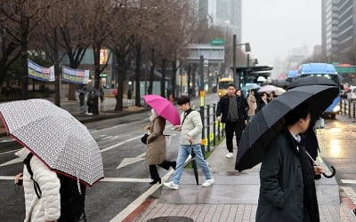 전국 대부분 비 또는 눈…낮 최고기온 0∼7도