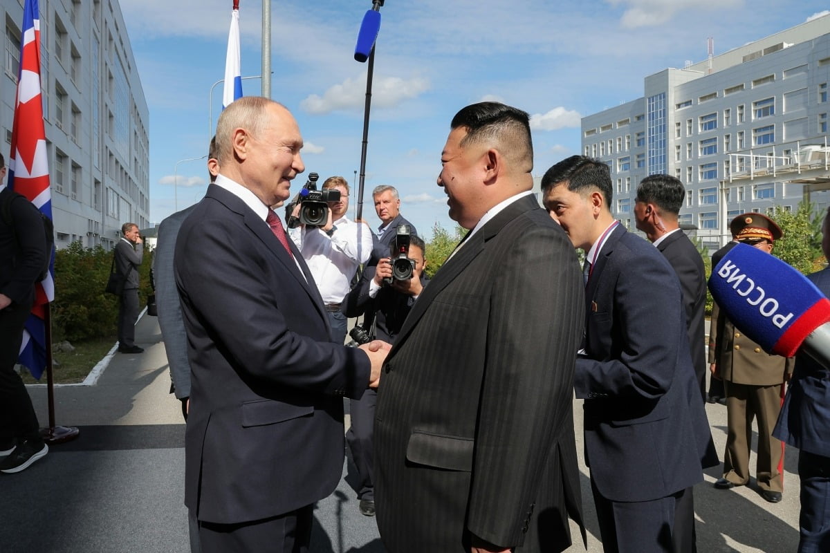 블라디미르 푸틴 러시아 대통령과 김정은 북한 국무위원장/사진=뉴스1