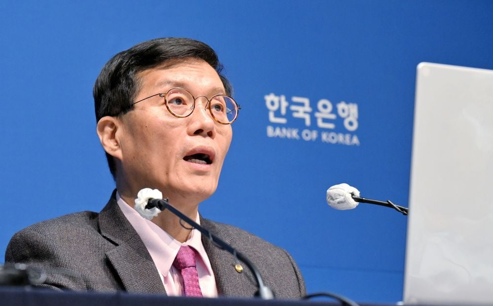 이창용 한국은행 총재가 22일 오전 서울 중구 한국은행에서 열린 기자간담회에서 통화정책방향을 설명하고 있다. 사진=뉴스1