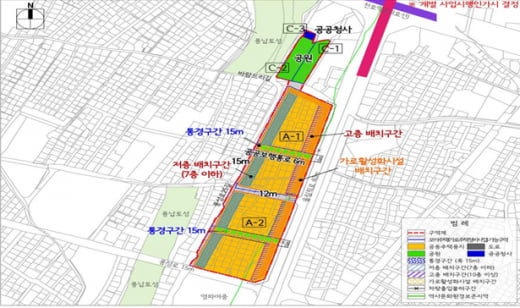 송파구 풍납동 483-10 모아타운 계획도  /서울시 제공