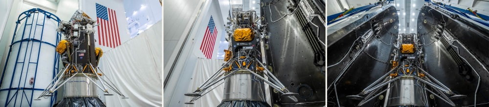 제프쿤스의 월상이 설치된 오디세우스 © SpaceX 