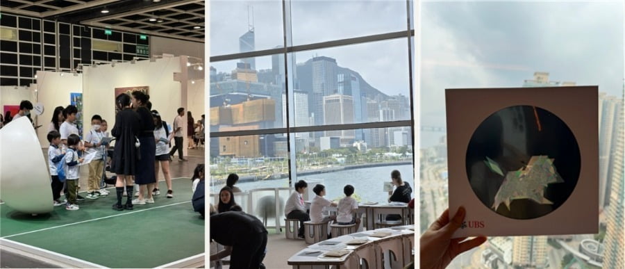 2024 아트바젤 홍콩 주니어 아트 투어와 아트 스튜디오 프로그램. 아트 스튜디오에는 한국인 선생님도 계셨다.