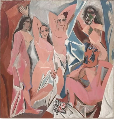 피카소가 그린 아비뇽의 처녀들(1907). 피카소의 대표작 중 하나다. /뉴욕 MoMA 소장
