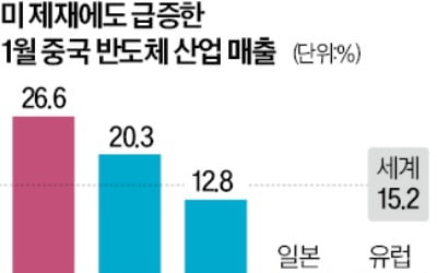 美 제재에도…中 반도체 매출 급증