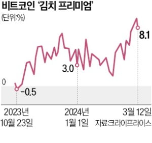 비트코인 놓칠라…'김프' 2년10개월來 최고