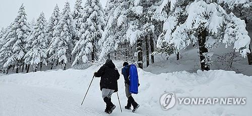 강원 내륙·산지에 눈 또는 비…적설량 1㎝ 내외