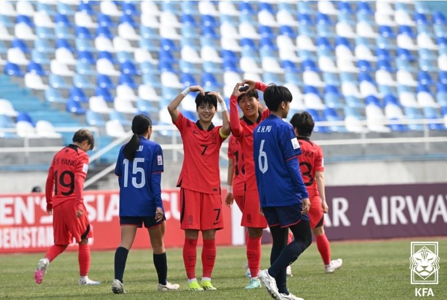 여자 U-20 축구대표팀, 아시안컵서 대만에 6-0 대승