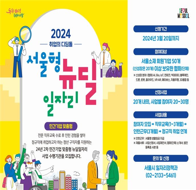 서울시, 민간 정규직 취업 돕는 '뉴딜 일자리' 수행기관 모집