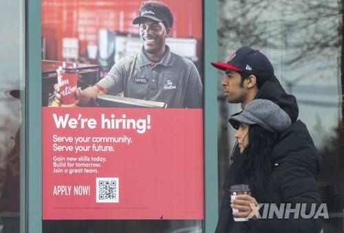 캐나다 2월 일자리 4만1천개 증가…인구 늘어 실업률은 5.8%로