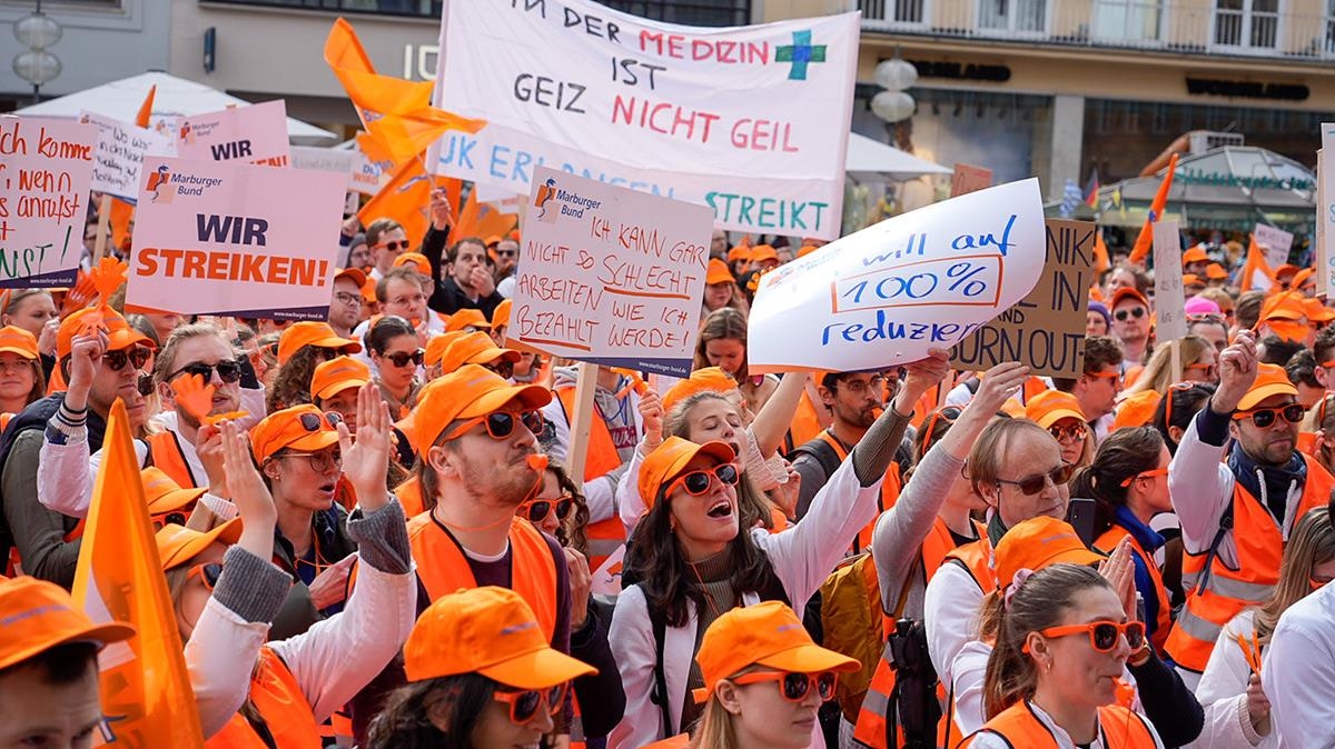 독일 대학병원 의사들 '임금 12.5％ 인상' 하루 파업
